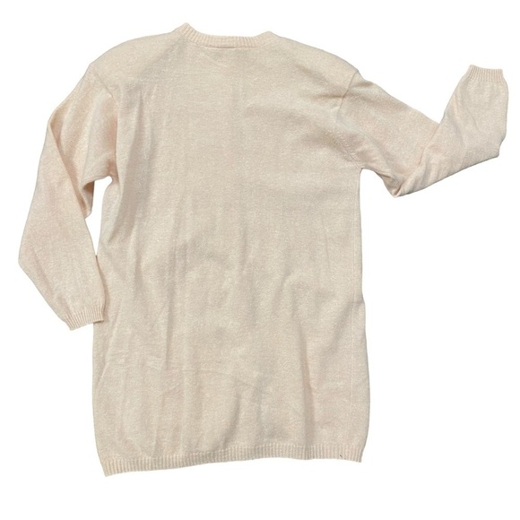 Vintage Liz Claiborne Lambswool Angora Blush Pink Long Lined Cardigan Sz Medium - Picture 2 of 6